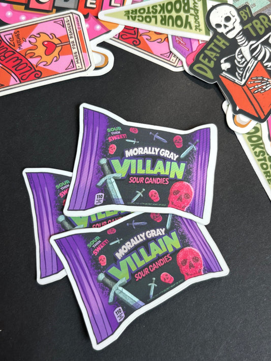 Morally Grey Villian Sour Candy Sticker